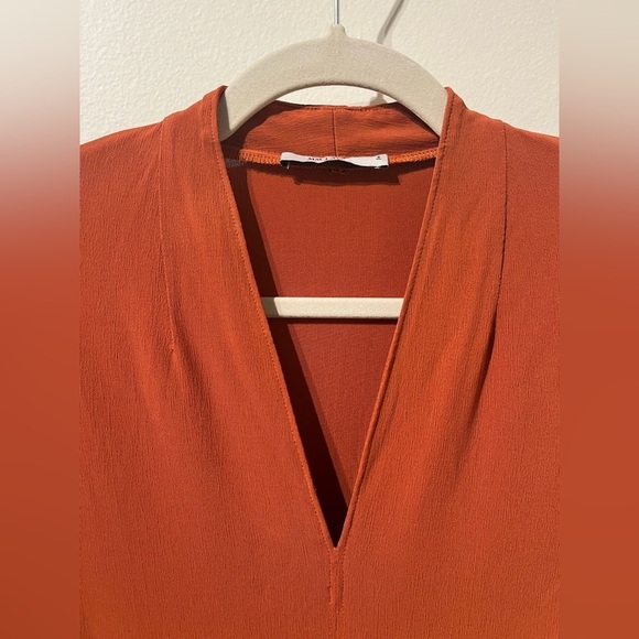 MM Lafleur The Wilder Top-Knit Crepe in Burnt Orange Size Small - Picture 7 of 9